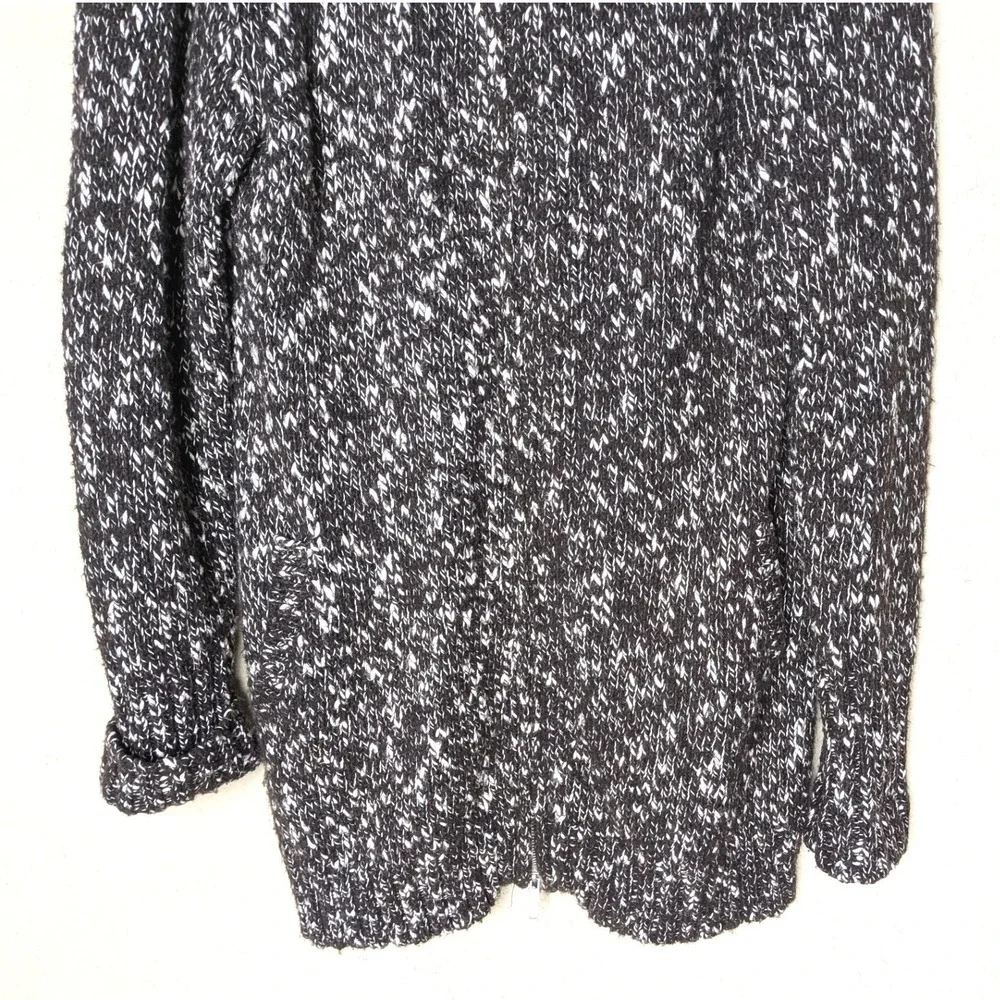 Chico's Wool-Blend‎ Marled Zip-Up Sweater Jacket Brown, Size L Oversized Tunic